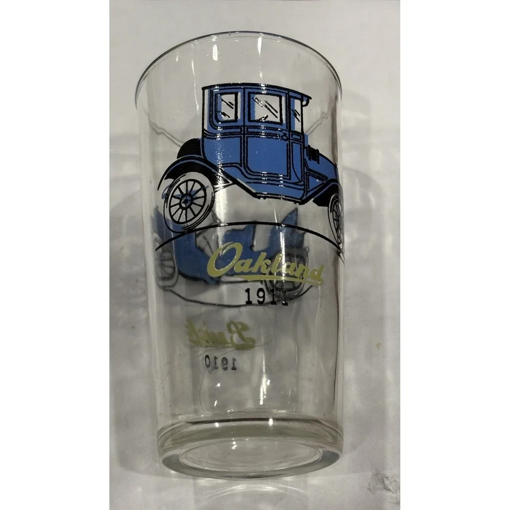 Buick Oakland Glass Tumbler 1910 1911 Hazel Atlas